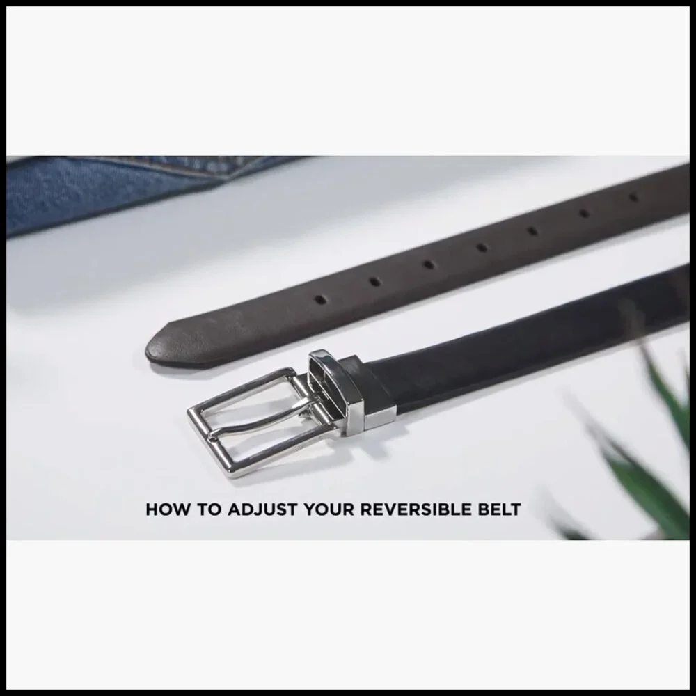 Reversible Belt for Jeans, Trousers, Dresses, Adjustable Fit